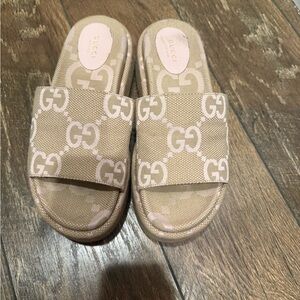 Gucci platform Slide Sandals